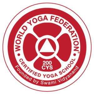 Sello del certificado de World Yoga Federation 200 CYS